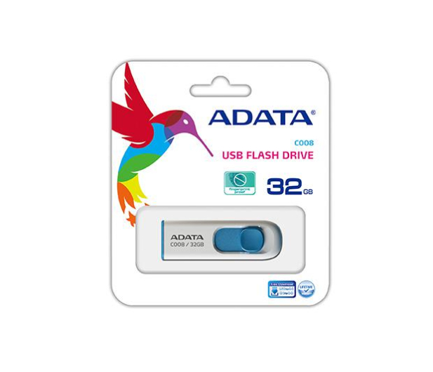 ADATA 32GB DashDrive Classic C008 biało-niebieski USB 2.0 - 1202725 - zdjęcie 2
